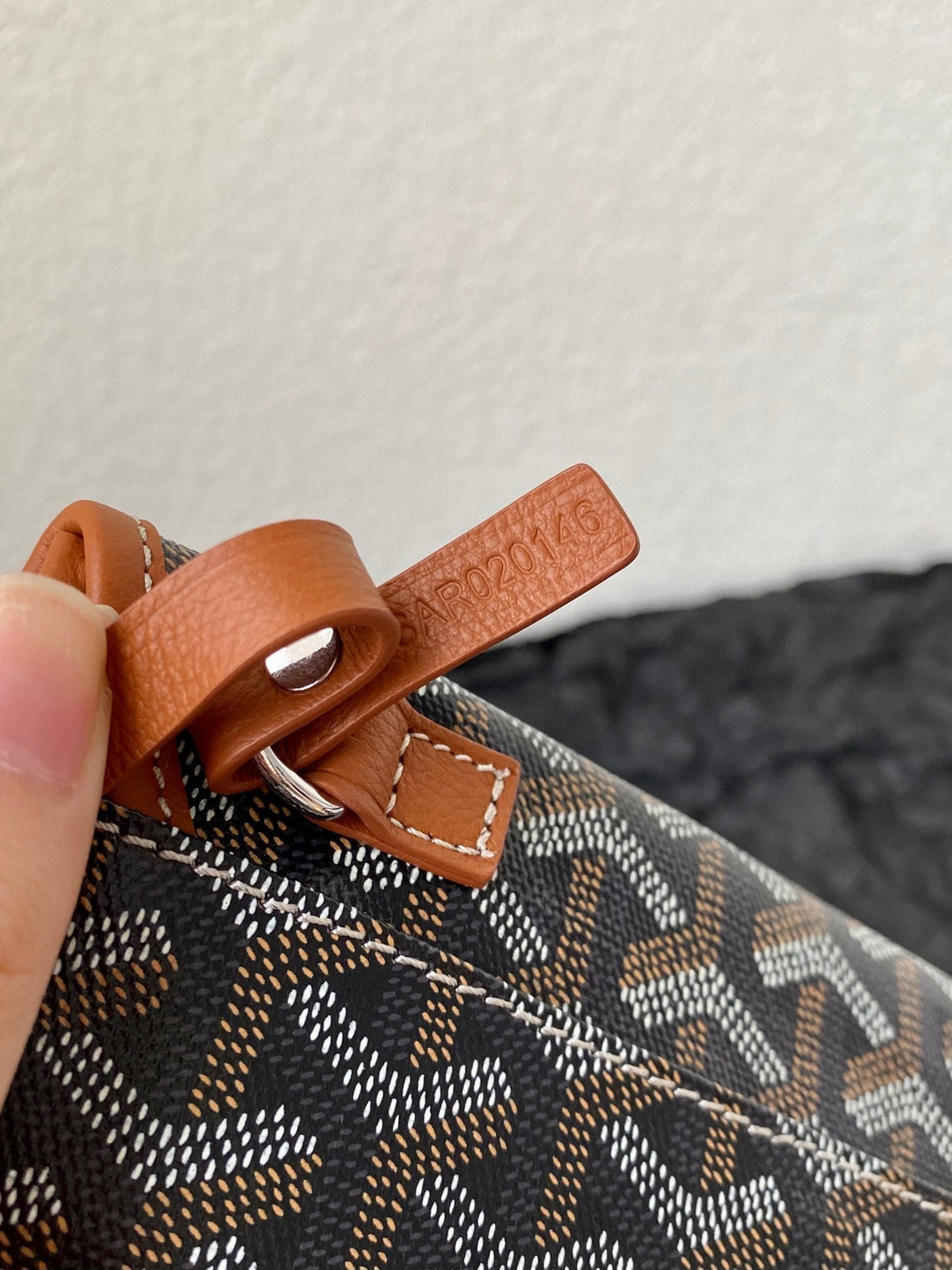 Goyard Saint Louis GM 40cm Black and Tan Canvas Bag