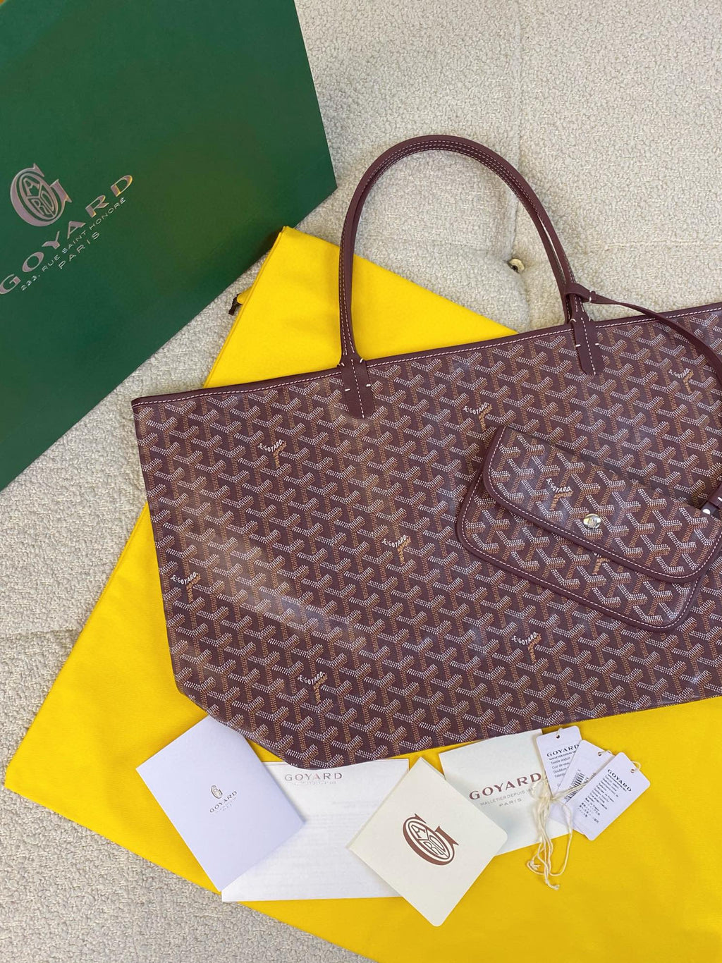 Goyard Saint Louis GM 40cm Burgundy Canvas Bag
