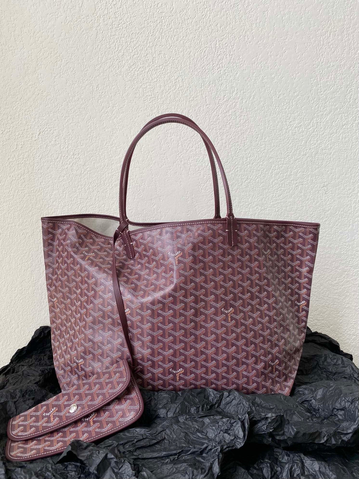 Goyard Saint Louis GM 40cm Burgundy Canvas Bag