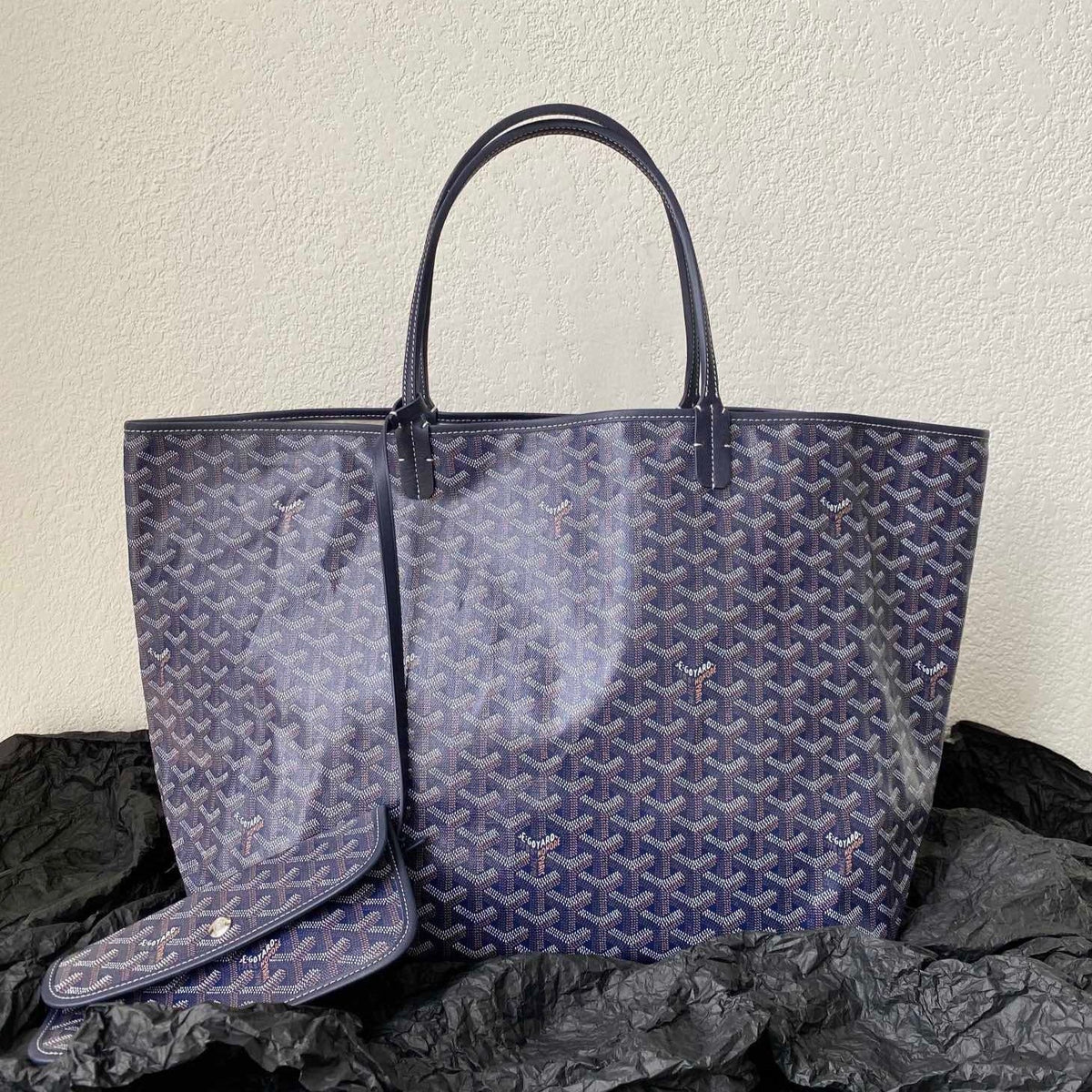 Goyard Saint Louis GM 40cm Navy Blue Canvas Bag