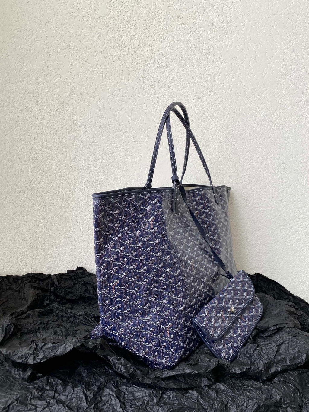 Goyard Saint Louis GM 40cm Navy Blue Canvas Bag