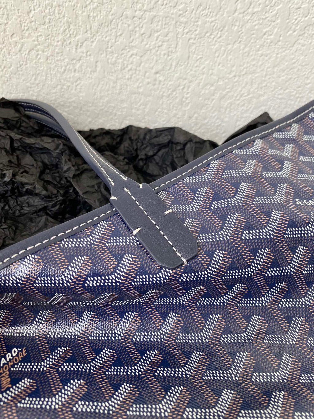 Goyard Saint Louis GM 40cm Navy Blue Canvas Bag
