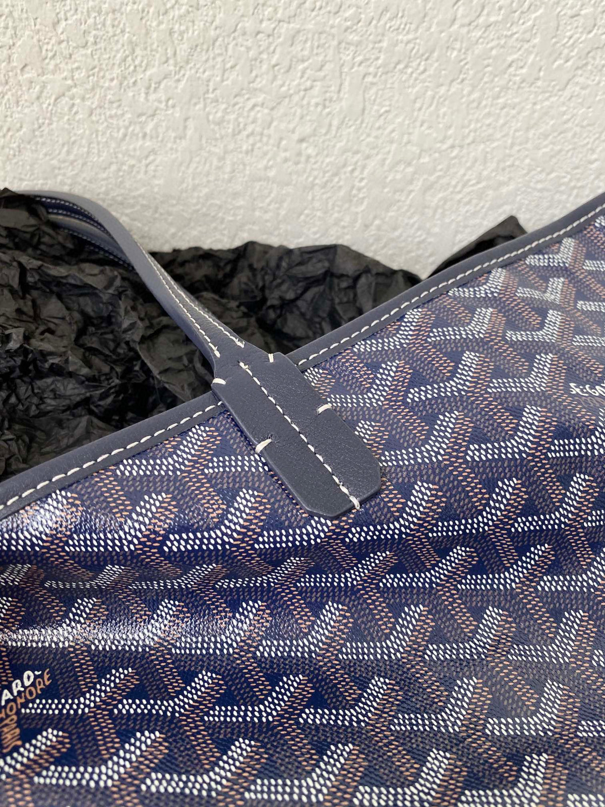 Goyard Saint Louis GM 40cm Navy Blue Canvas Bag
