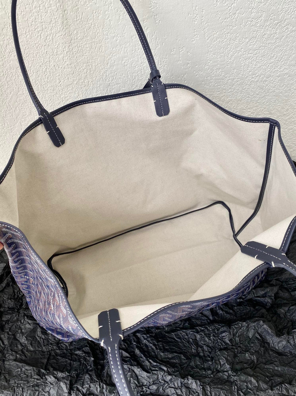 Goyard Saint Louis GM 40cm Navy Blue Canvas Bag
