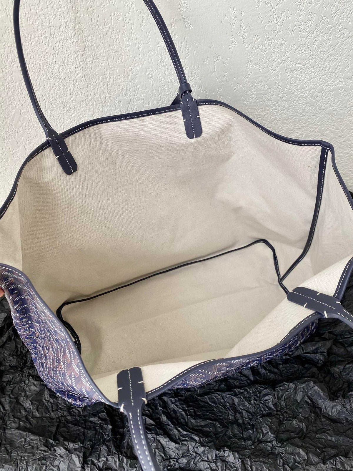 Goyard Saint Louis GM 40cm Navy Blue Canvas Bag