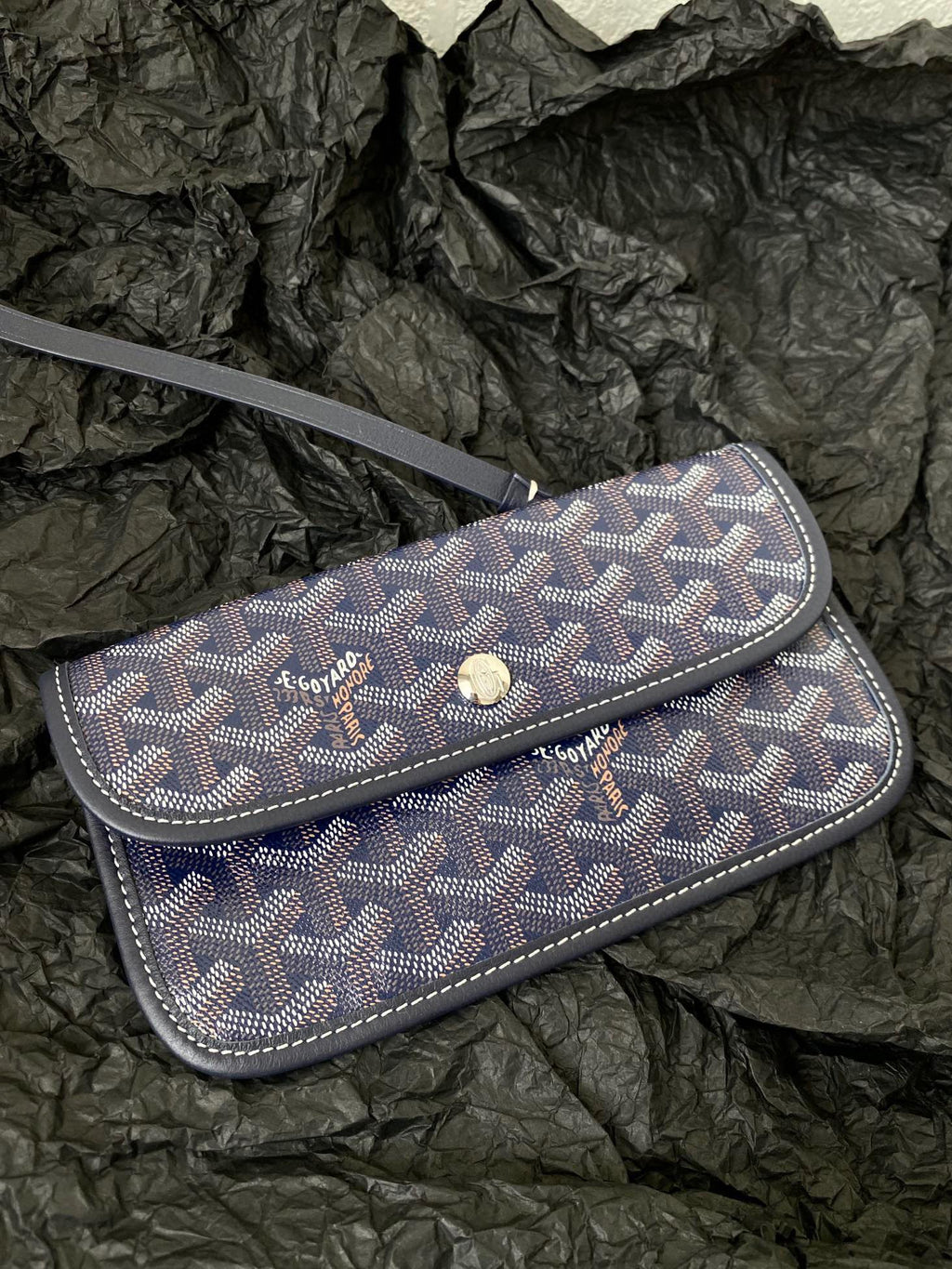 Goyard Saint Louis GM 40cm Navy Blue Canvas Bag