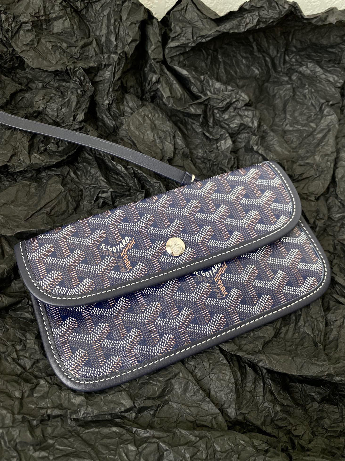 Goyard Saint Louis GM 40cm Navy Blue Canvas Bag