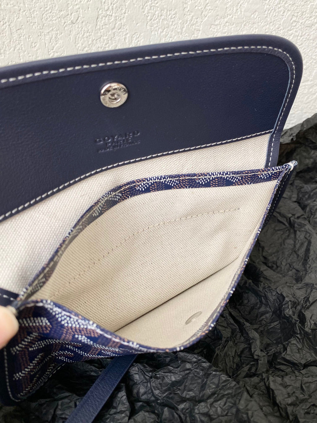Goyard Saint Louis GM 40cm Navy Blue Canvas Bag