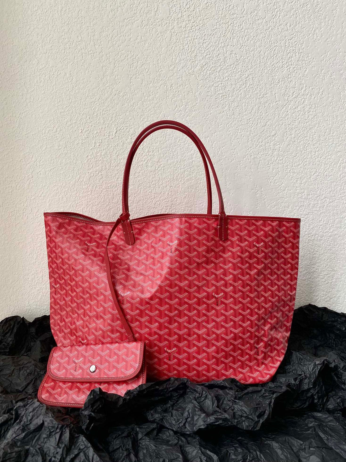Goyard Saint Louis GM 40cm Red Canvas Bag