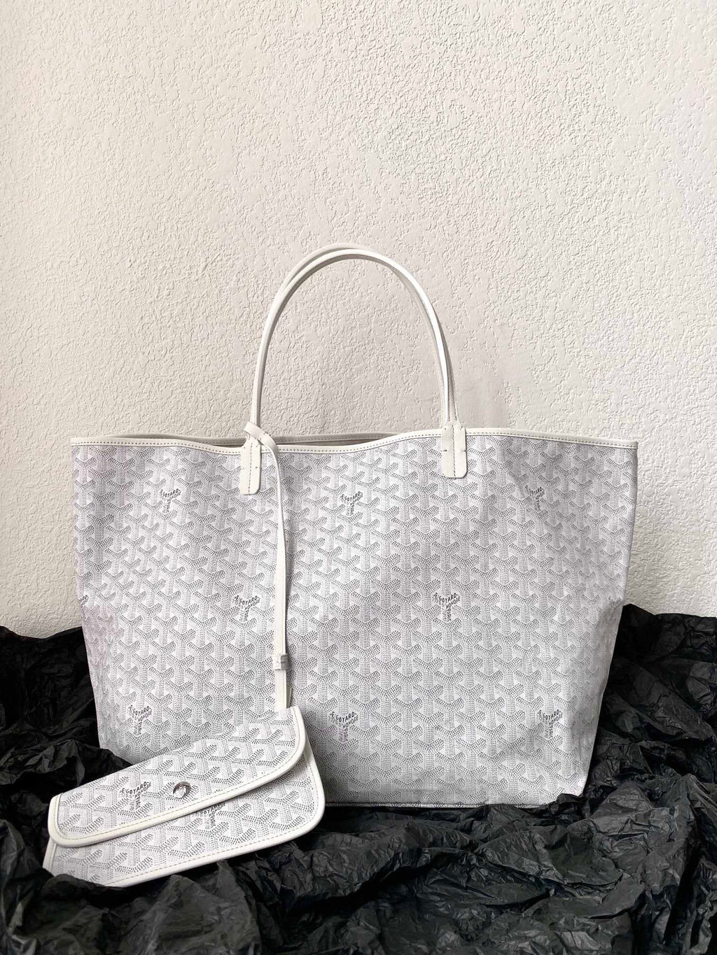 Goyard Saint Louis GM 40cm White Canvas Bag
