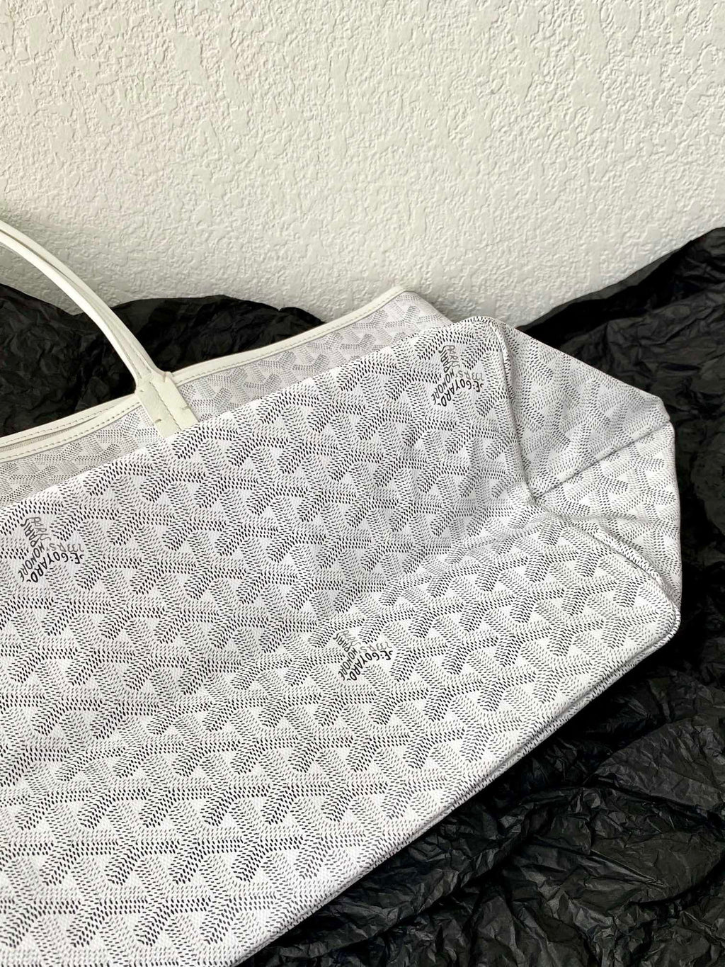Goyard Saint Louis GM 40cm White Canvas Bag