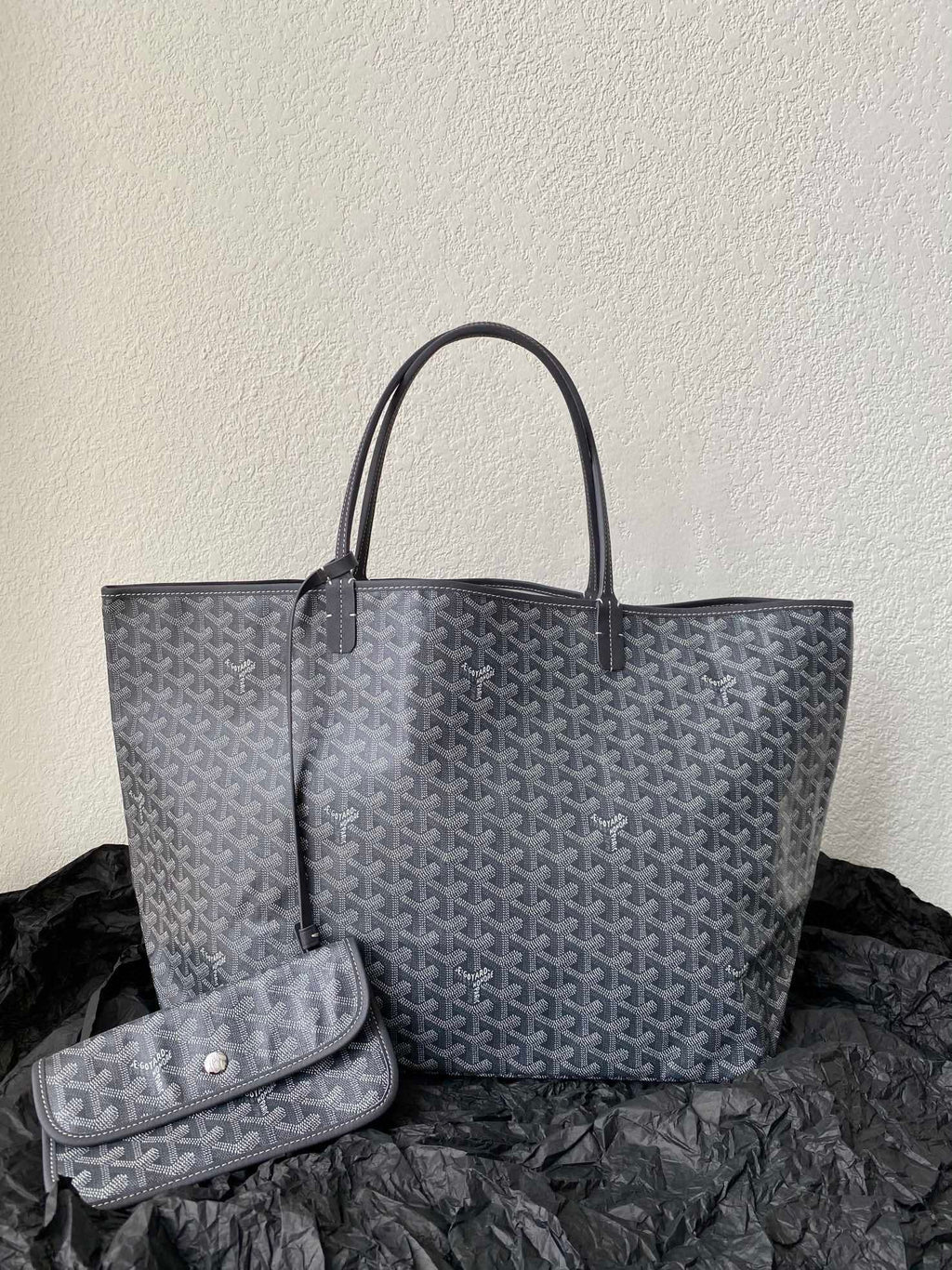 Goyard Saint Louis GM 40cm Grey Canvas Bag
