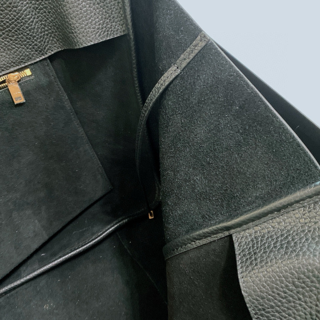 Saint Laurent Le 5 À 7 Bea in Grained Leather Black Bag