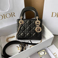 Dior Mini My Lady 17 Black Calfskin Gold Hardware Bag