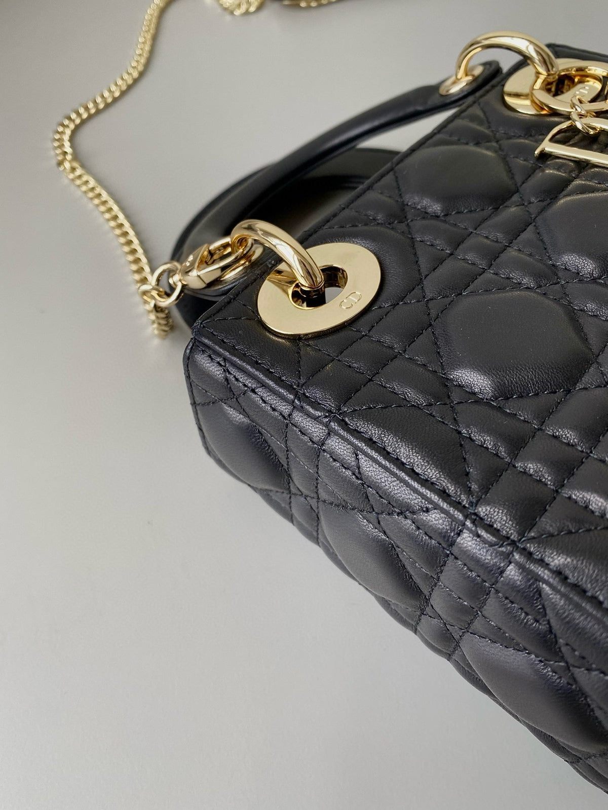 Dior Mini My Lady 17 Black Calfskin Gold Hardware Bag