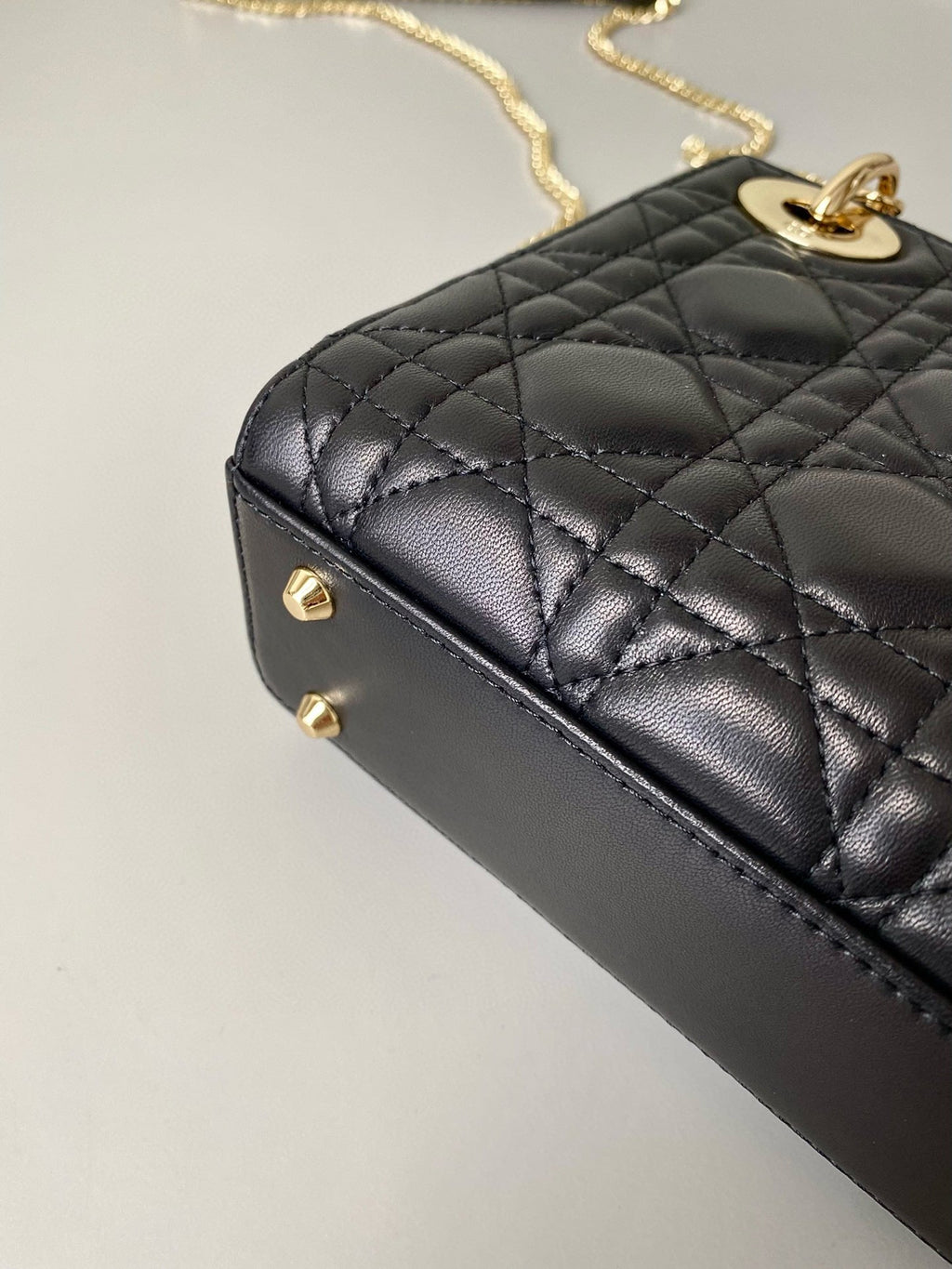 Dior Mini My Lady 17 Black Calfskin Gold Hardware Bag