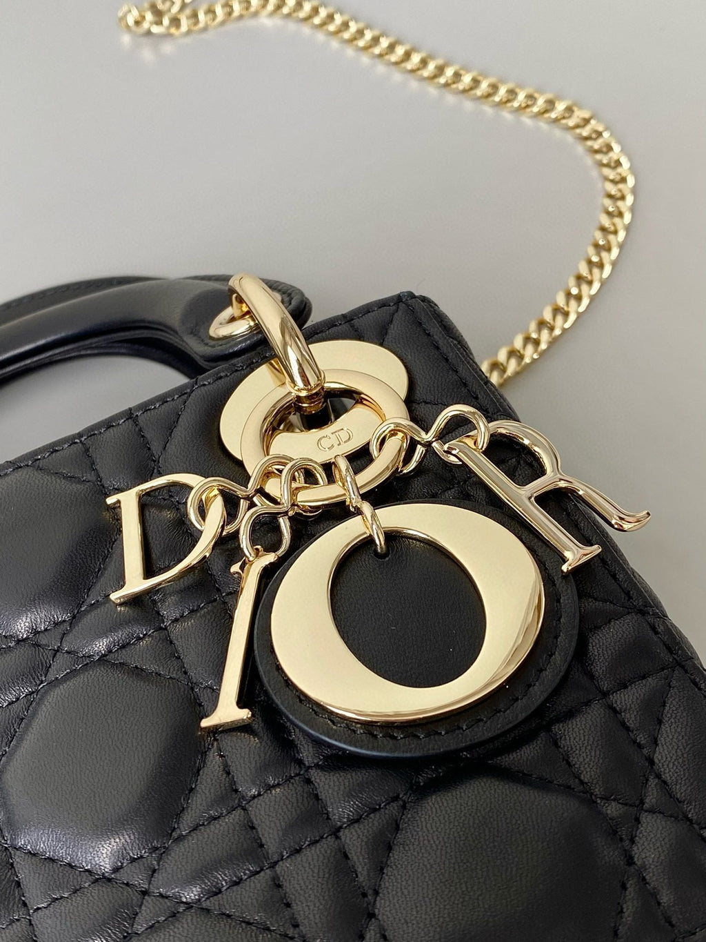 Dior Mini My Lady 17 Black Calfskin Gold Hardware Bag
