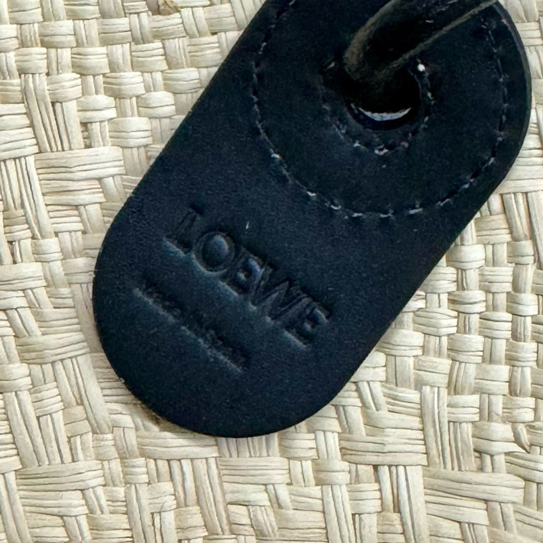 Loewe Anagram Basket Raffia Black Bag