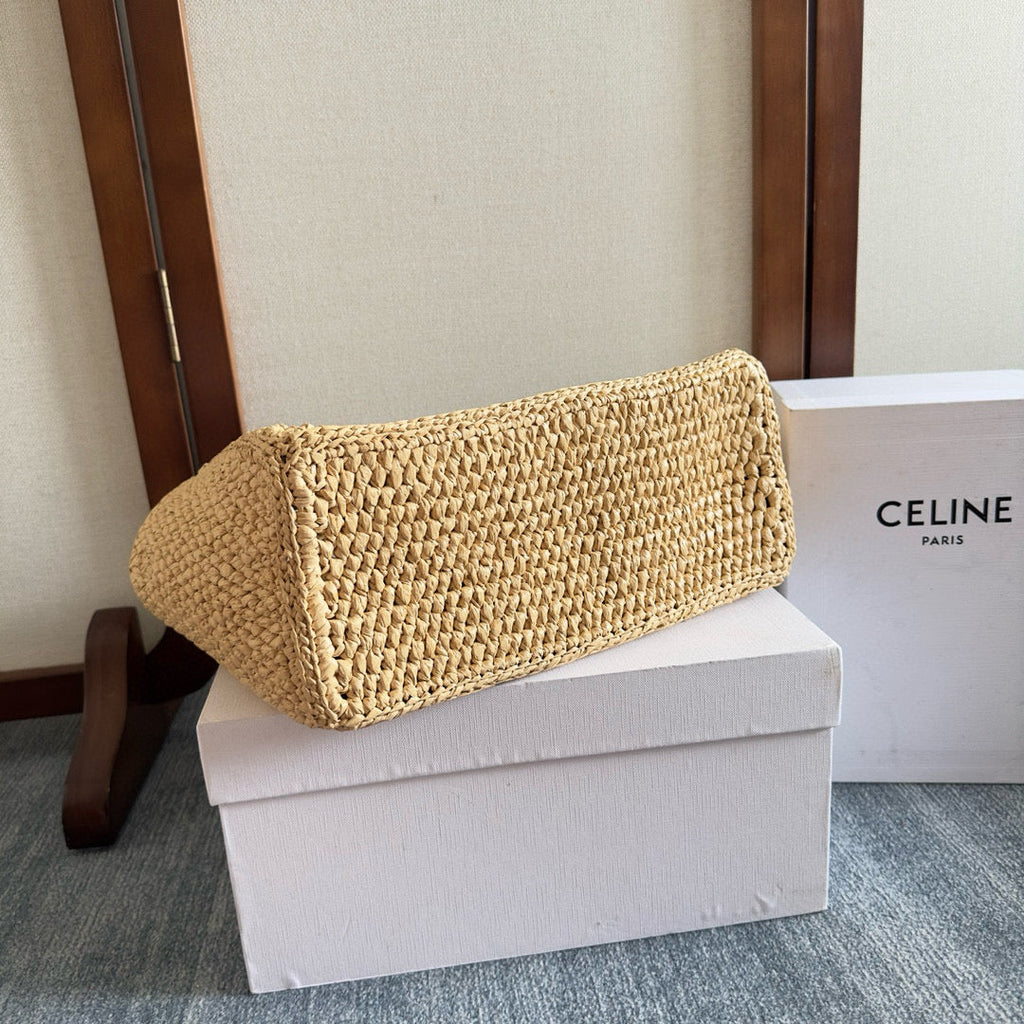 Celine Tcabas Thais 27 Raffia Bag