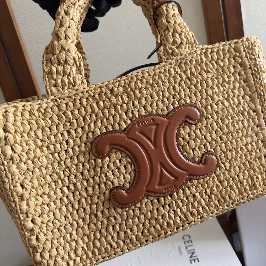 Celine Tcabas Thais 27 Raffia Bag