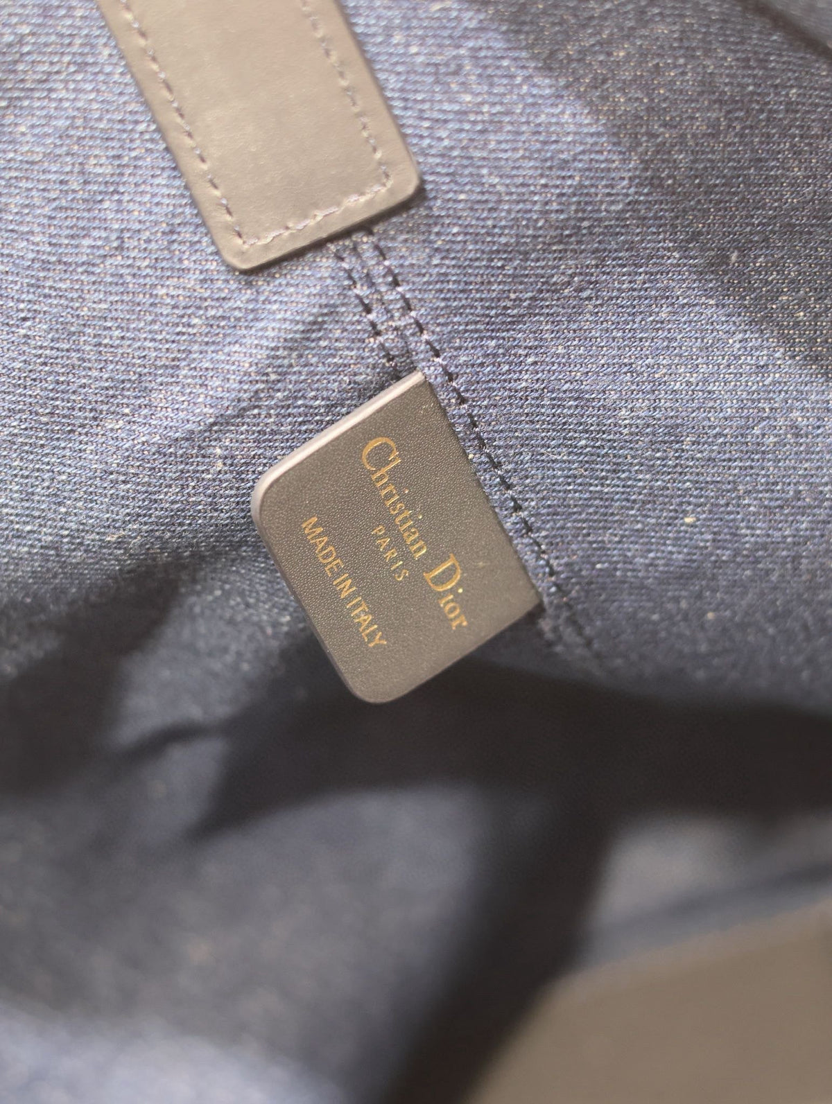 Dior Large Toujours 37 Blue Denim Oblique Jacquard Bag