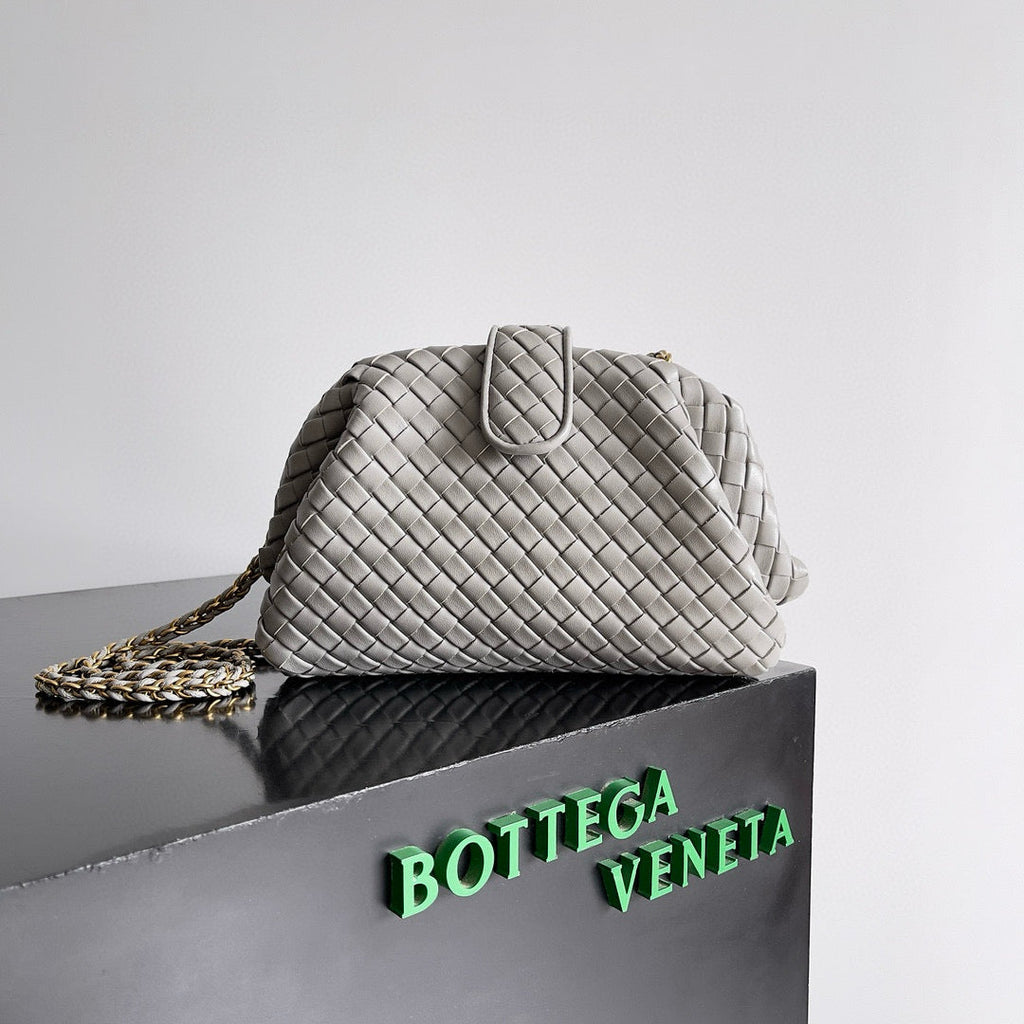 Bottega Veneta Teen Lauren 1980 with Chain 27 Pearl Calfskin Ghw Bag