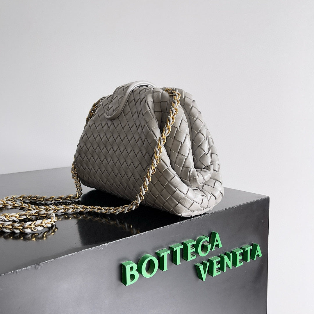 Bottega Veneta Teen Lauren 1980 with Chain 27 Pearl Calfskin Ghw Bag