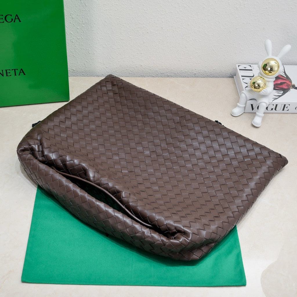 Bottega Veneta Large Hop 54 in Brown Lambskin Bag