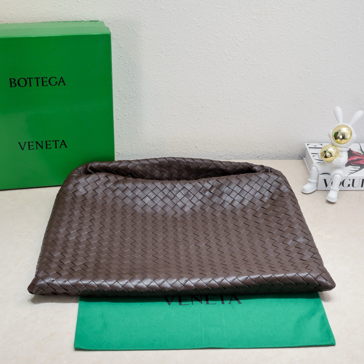 Bottega Veneta Large Hop 54 in Brown Lambskin Bag