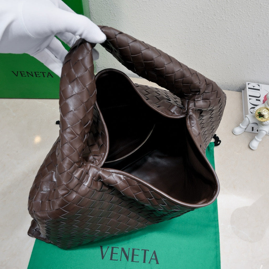 Bottega Veneta Large Hop 54 in Brown Lambskin Bag