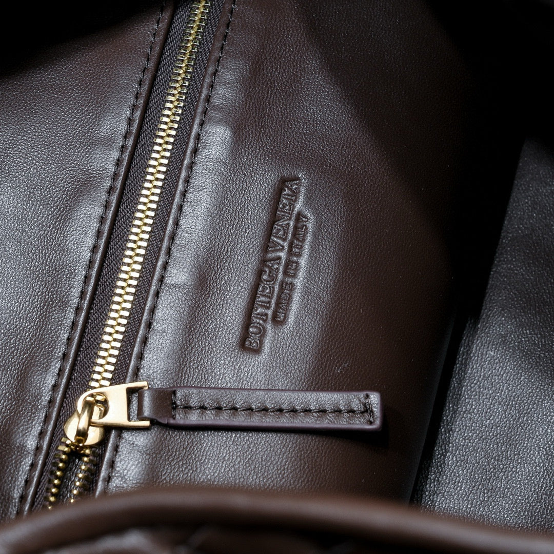 Bottega Veneta Large Hop 54 in Brown Lambskin Bag