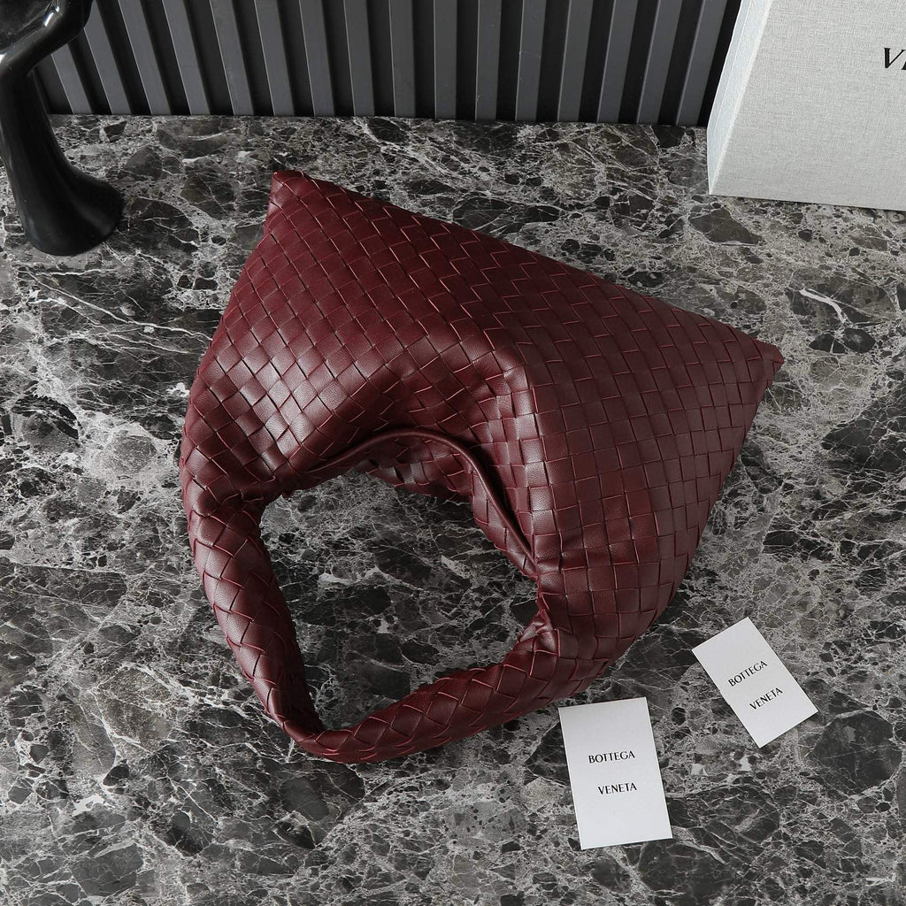 Bottega Veneta Large Hop 54 in Burgundy Lambskin Bag