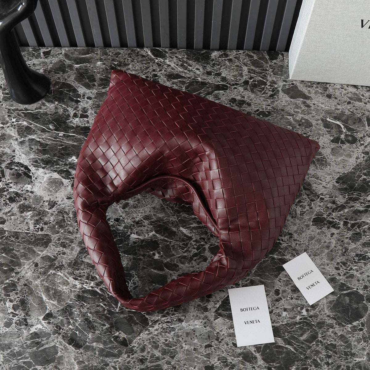 Bottega Veneta Large Hop 54 in Burgundy Lambskin Bag