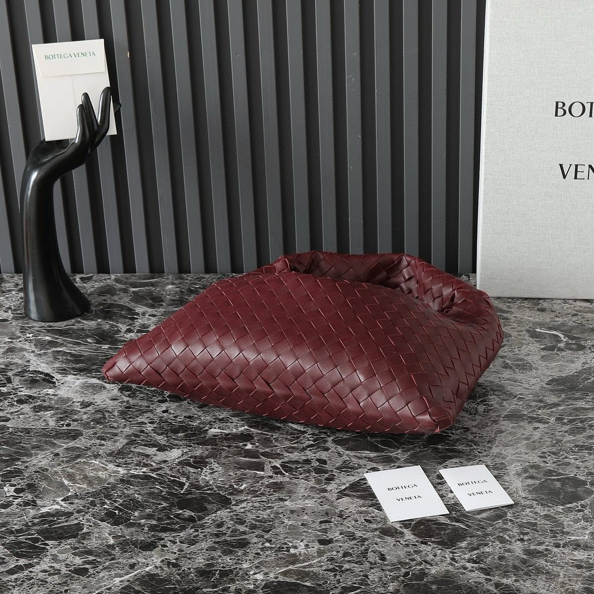 Bottega Veneta Large Hop 54 in Burgundy Lambskin Bag
