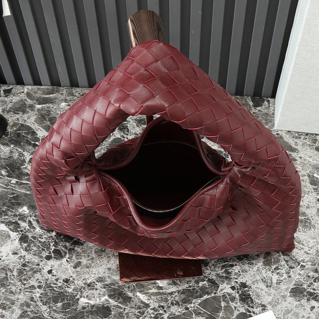 Bottega Veneta Large Hop 54 in Burgundy Lambskin Bag