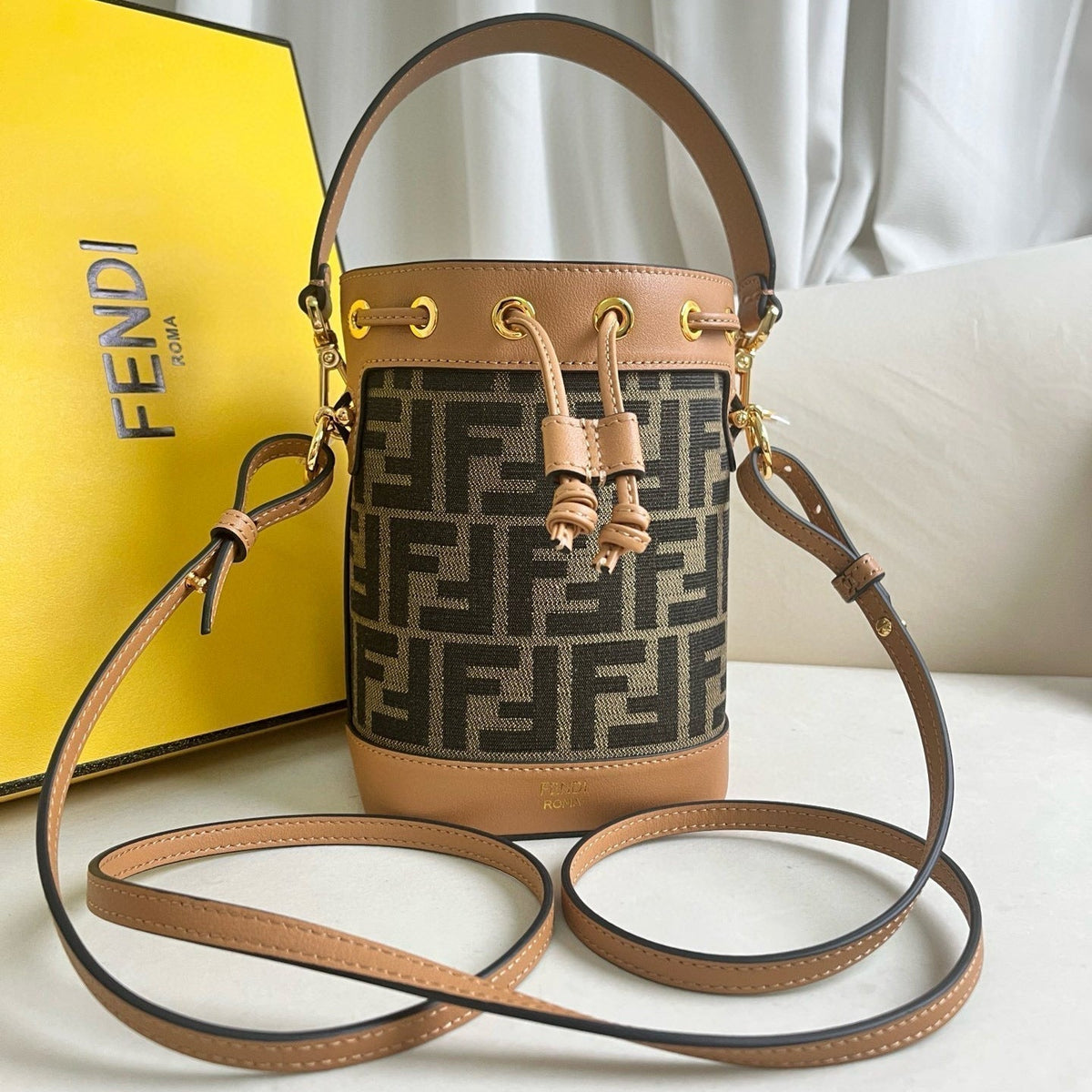 Fendi Mon Tresor 18 in Brown Calfskin Bag