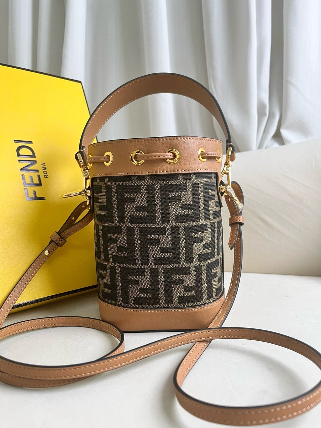 Fendi Mon Tresor 18 in Brown Calfskin Bag