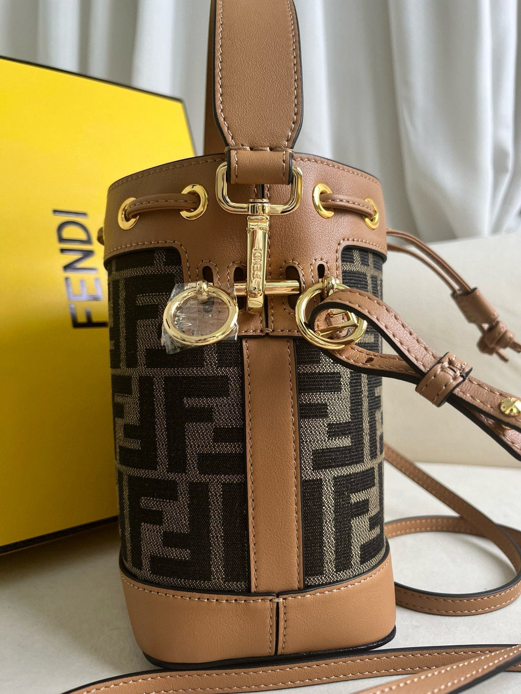 Fendi Mon Tresor 18 in Brown Calfskin Bag