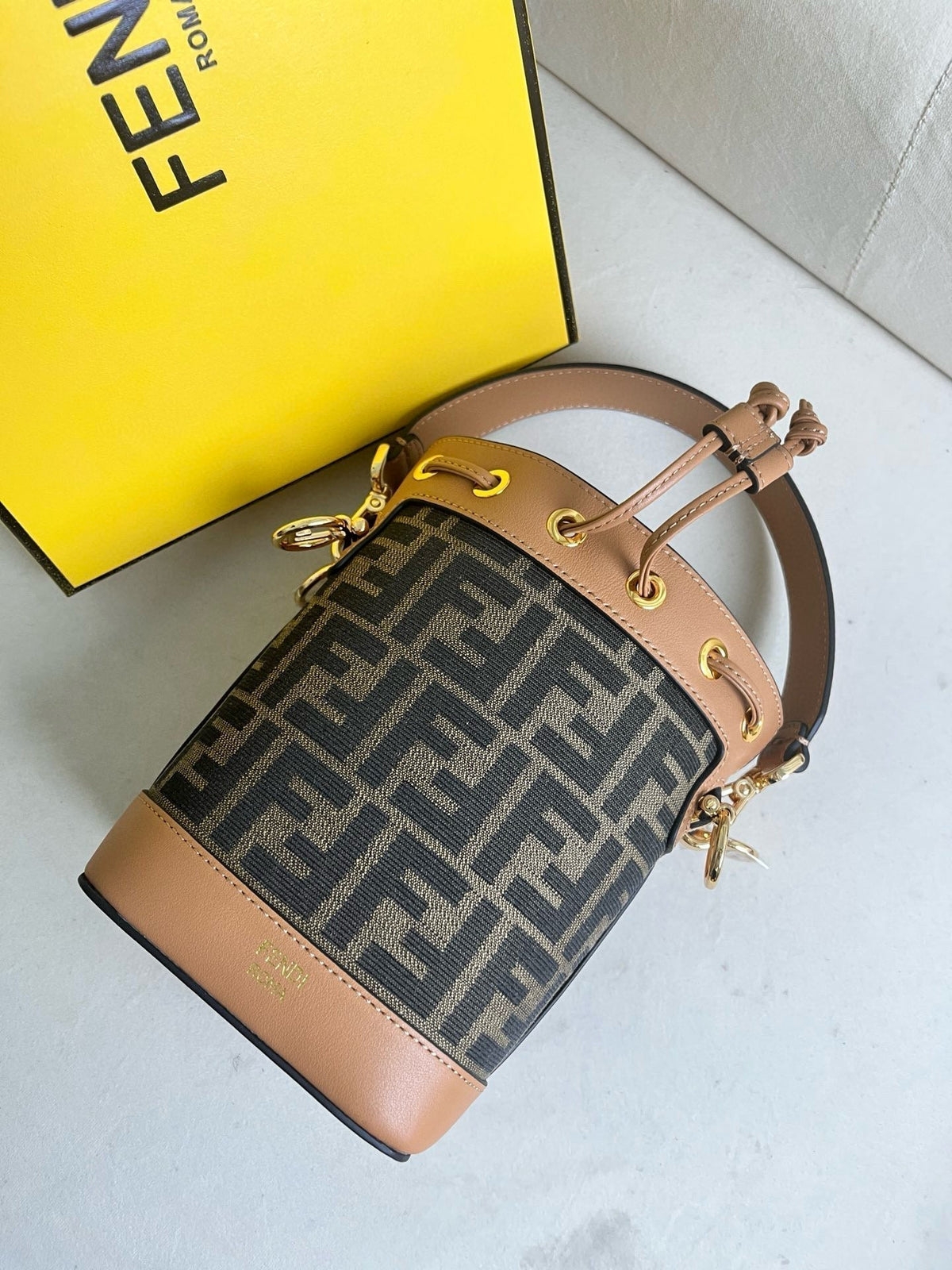 Fendi Mon Tresor 18 in Brown Calfskin Bag