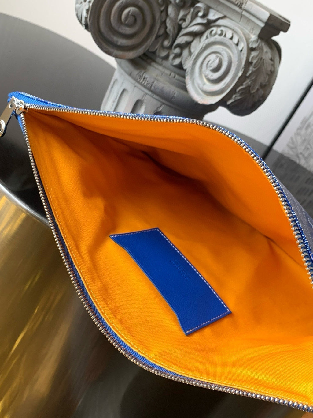 Goyard Senat Pochette in Sky Blue Goyardine Canvas Bag