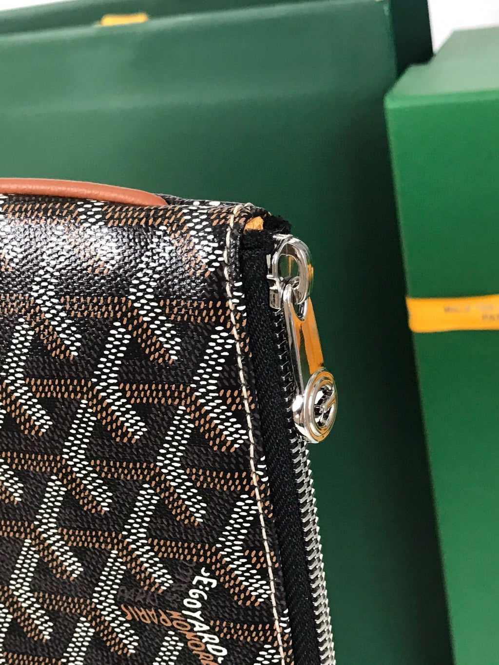 Goyard Senat Pochette in Navy Blue Goyardine Canvas Bag