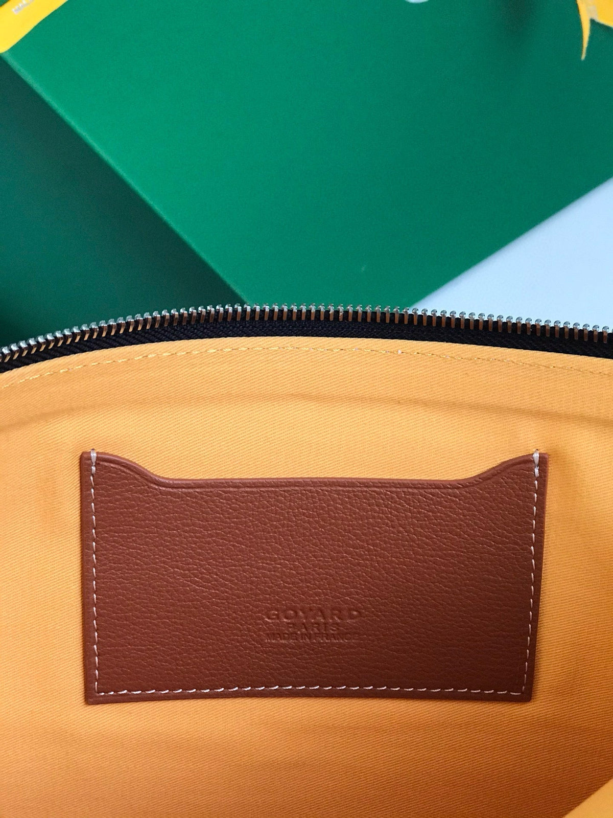 Goyard Senat Pochette in Navy Blue Goyardine Canvas Bag