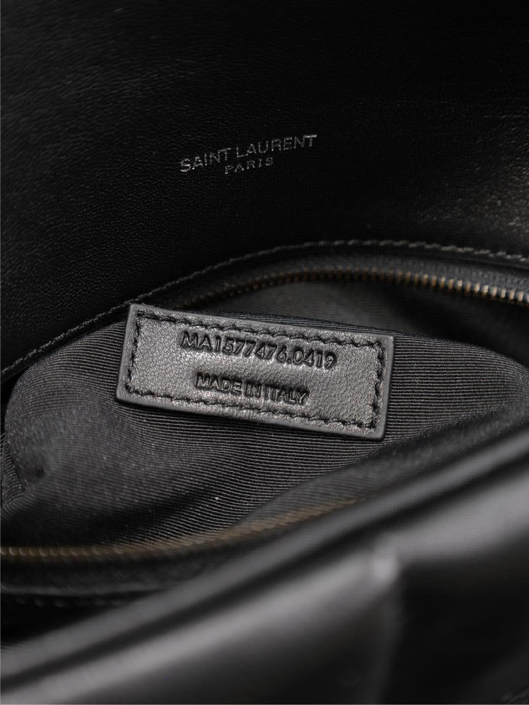 Saint Laurent Loulou Puffer Medium 29 in All Black Sheepskin Black Hardware Bag