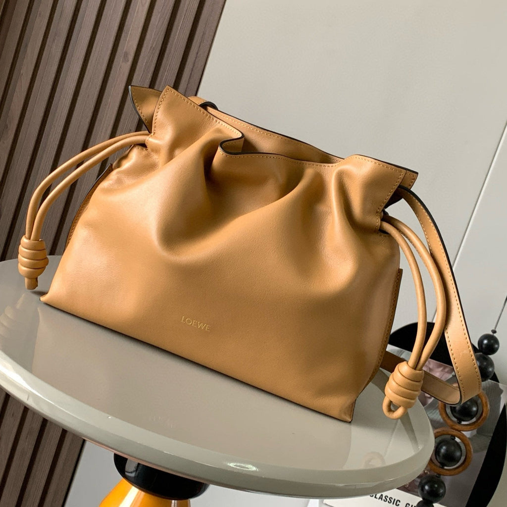 Loewe Medium 30 Flamenco Knot in Beige Lambskin Bag