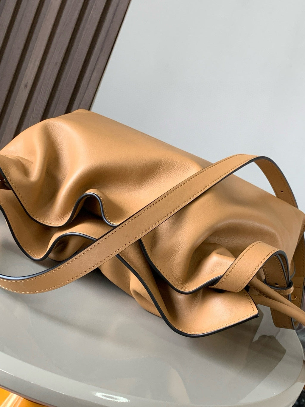 Loewe Medium 30 Flamenco Knot in Beige Lambskin Bag
