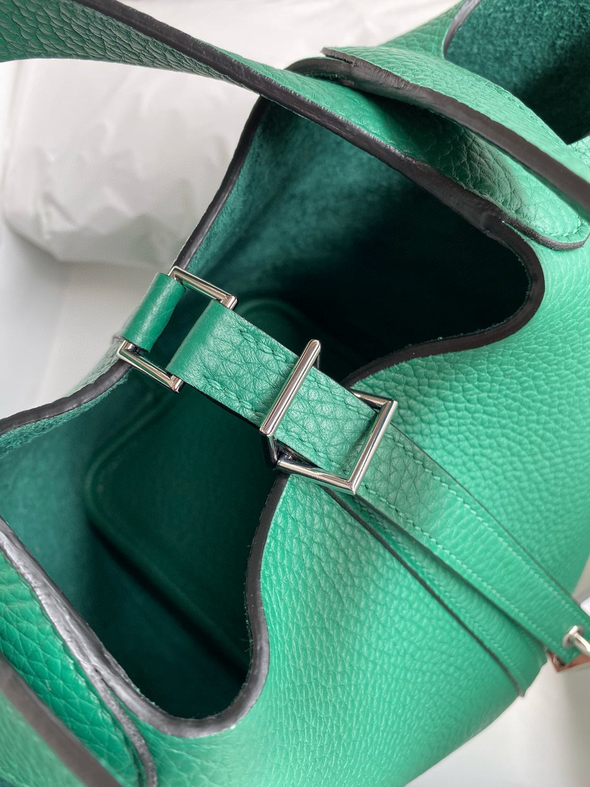 Hermes Picotin Lock 18 Emerald Togo Gold Hardware Bag