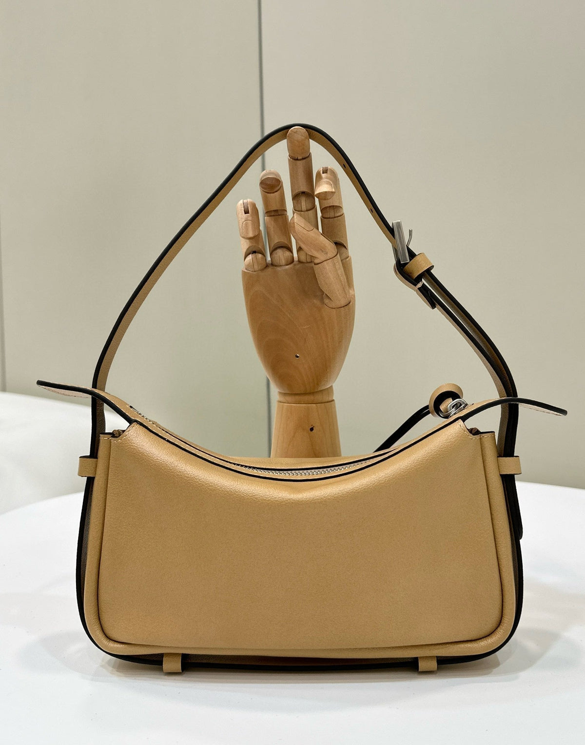 Fendi Simply Mini 22 in Light Brown Grained Calfskin Bag