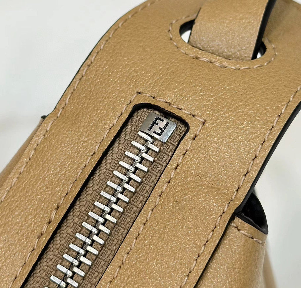Fendi Simply Mini 22 in Light Brown Grained Calfskin Bag