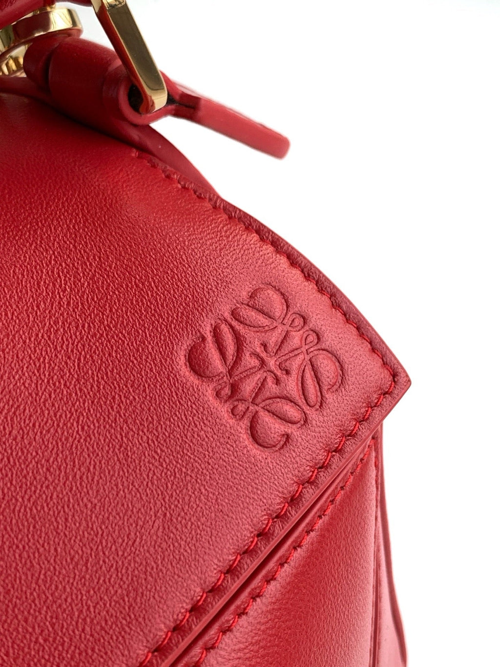 Loewe Puzzle Handbag 24 in Red Calfskin