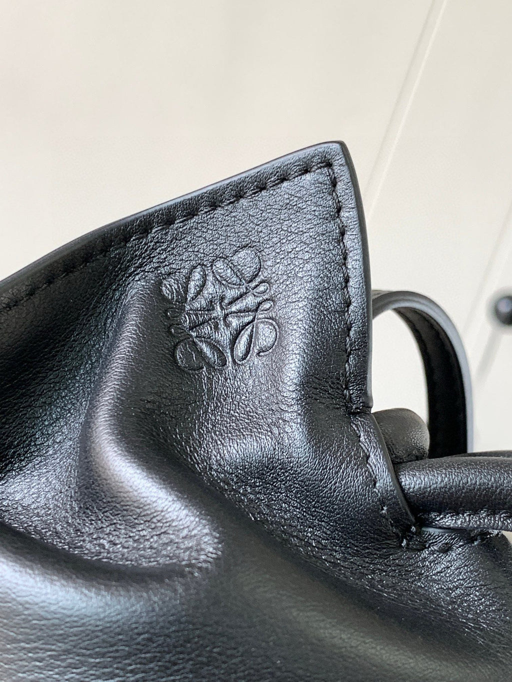Loewe Medium 30 Flamenco Knot in Black Lambskin Bag